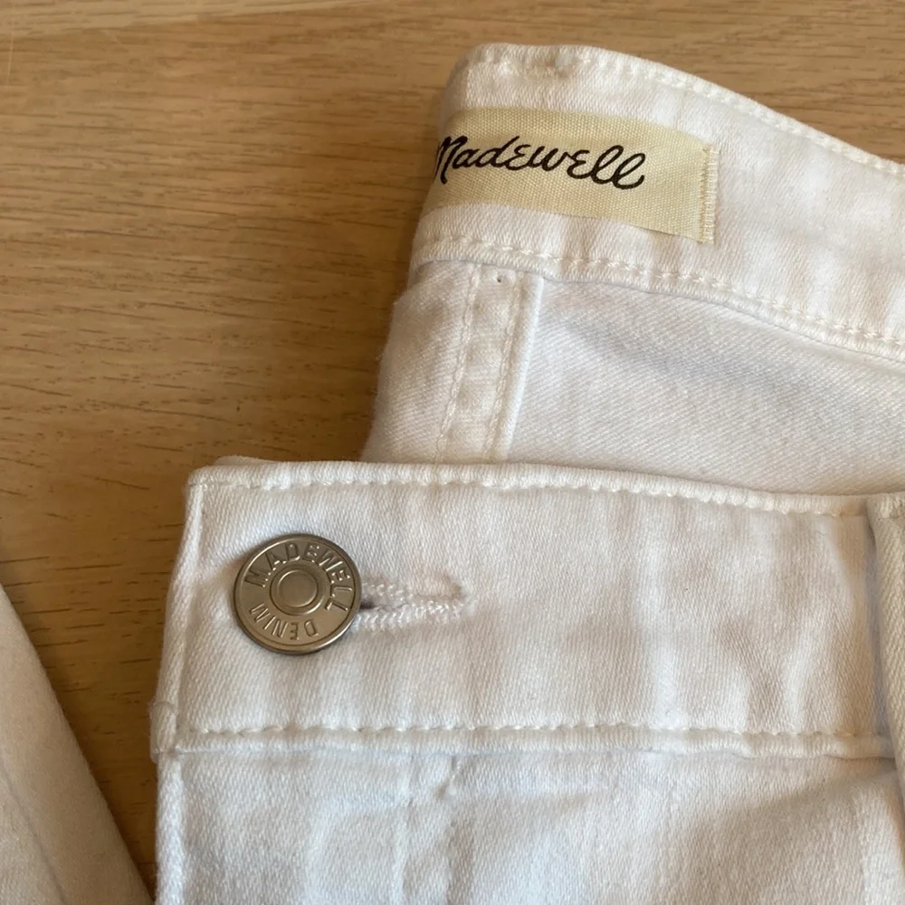 Madewell NWT pure white high rise 10” skinny jeans size 35 regular 28” inseam - Picture 4 of 12